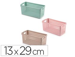 Cesta ordenacion plastiforte atlas nş 1 130x290 mm colores surtidos