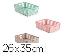 Cesta ordenacion plastiforte atlas nş 4 260x350 mm colores surtidos
