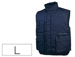 Chaleco Deltaplus Multibolsillos con Cremallera Cintura Elastica Color Azul Naranja Talla L