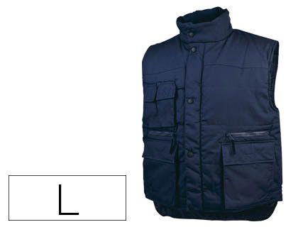 Chaleco Deltaplus Multibolsillos con Cremallera Cintura Elastica Color Azul Naranja Talla L