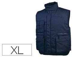 Chaleco Deltaplus Multibolsillos con Cremallera Cintura Elastica Color Azul Naranja Talla Xl