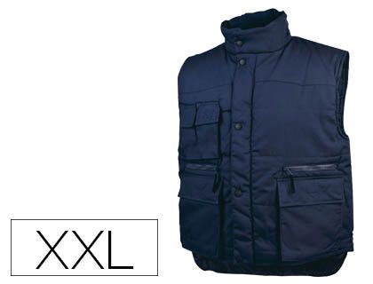 Chaleco Deltaplus Multibolsillos con Cremallera Cintura Elastica Color Azul Naranja Talla Xxl