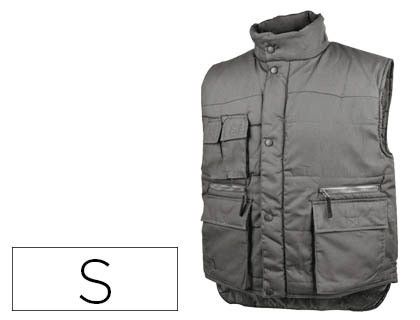 Chaleco Deltaplus Multibolsillos con Cremallera Cintura Elastica Protege Riñones Gris Verde Talla S