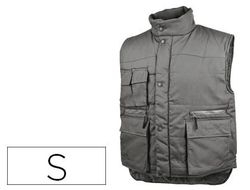 Chaleco Deltaplus Multibolsillos con Cremallera Cintura Elastica Protege Riñones Gris Verde Talla S