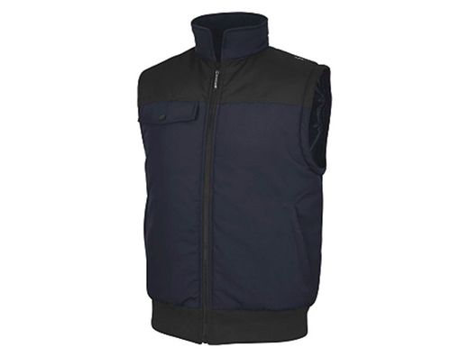 Chaleco deltaplus multibolsillos con cremallera y mangas desmontables 80% poliester 20% algodon talla l