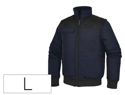 Chaleco deltaplus multibolsillos con cremallera y mangas desmontables 80% poliester 20% algodon talla l