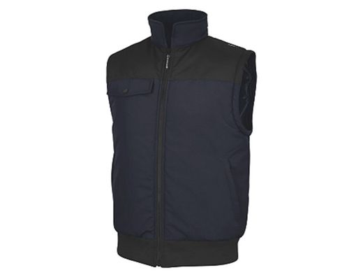 Chaleco deltaplus multibolsillos con cremallera y mangas desmontables 80% poliester 20% algodon talla ref. NEWD2MN3X