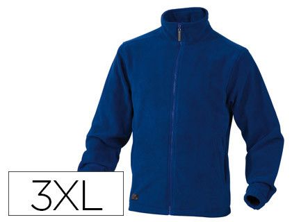 Chaqueta Deltaplus Polar con Crremallera 2 Bolsillos Color Azul Talla 3Xl