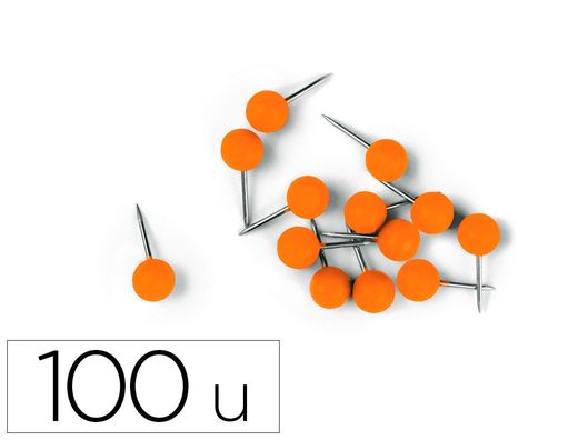 Aguja señalizadora nobo 6 x 13 mm naranja caja de 100 unidades