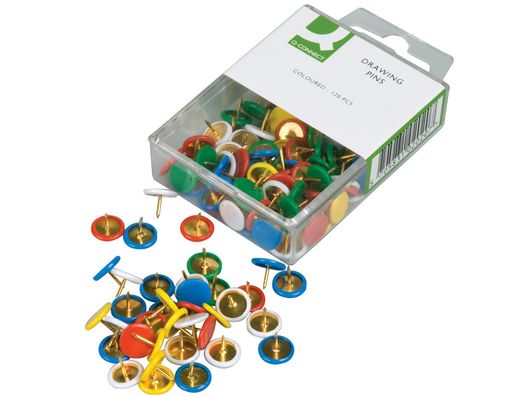 Chinchetas Q-Connect Colores Surtidos -Caja de 120 Unidades