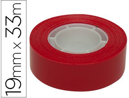 Cinta Adhesiva Apli 33 Mt X 19 mm Color Rojo