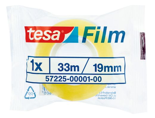 Cinta adhesiva bolsa individual 19mm x 33m Tesa