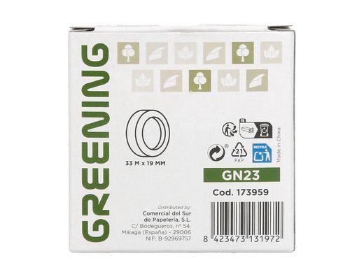 Cinta adhesiva greening invisible 33 mt x 19 mm