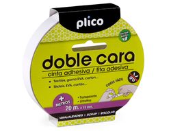 Cinta Adhesiva Plico Doble Cara 15Mm X 20Mt