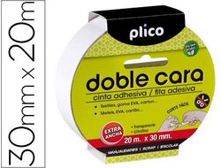 Cinta Adhesiva Plico Doble Cara 30Mm X 20M