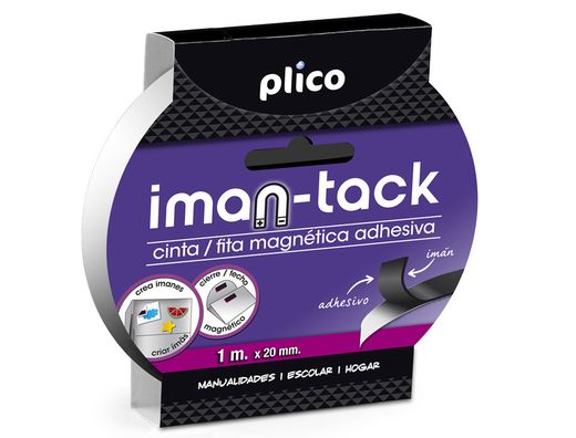 Cinta adhesiva plico imantada 20mm x 1m