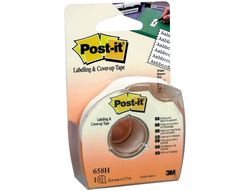 Cinta adhesiva post-it 18x25 mm 6 lineas en portarrollos especial para ocultar y etiquetar