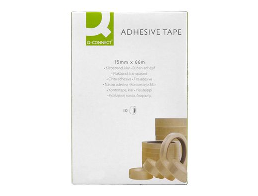 Cinta adhesiva q-connect 66 m x 15 mm