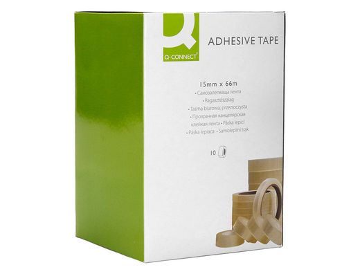 Cinta adhesiva q-connect 66 m x 15 mm