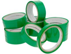 Cinta Adhesiva Q-Connect 66M X 9Mm Verde para Cerrar Bolsas