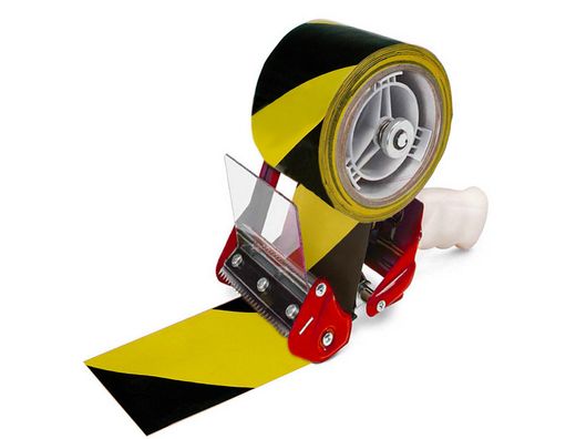 Cinta Adhesiva Q-Connect de Seguridad Amarilla y Negra 20 Mt X 48 Mm