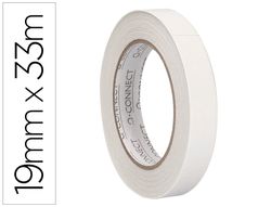 Cinta adhesiva q-connect doble cara 33 mt x 19 mm