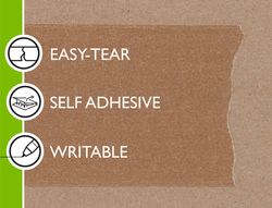 Cinta adhesiva q-connect kraft 50mt x 50 mm para embalaje