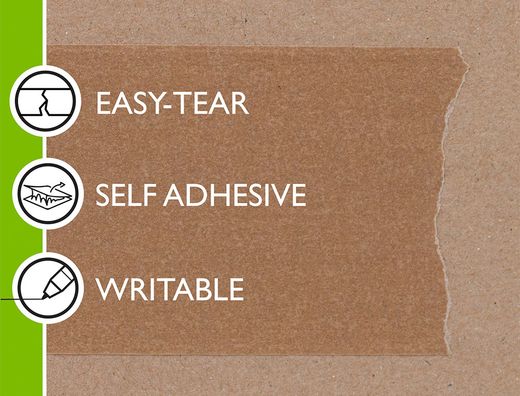 Cinta adhesiva q-connect kraft 50mt x 50 mm para embalaje