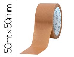Cinta adhesiva q-connect kraft 50mt x 50 mm para embalaje