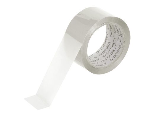 Cinta adhesiva q-connect polipropileno transparente 132mt x 50mm para embalaje
