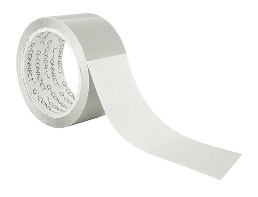 Cinta adhesiva q-connect polipropileno transparente 132mt x 50mm para embalaje