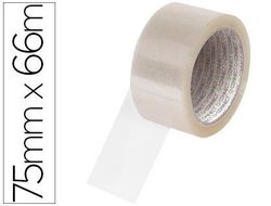 Cinta Adhesiva Q-Connect Polipropileno Transparente 66 Mt X 75 mm para Embalaje