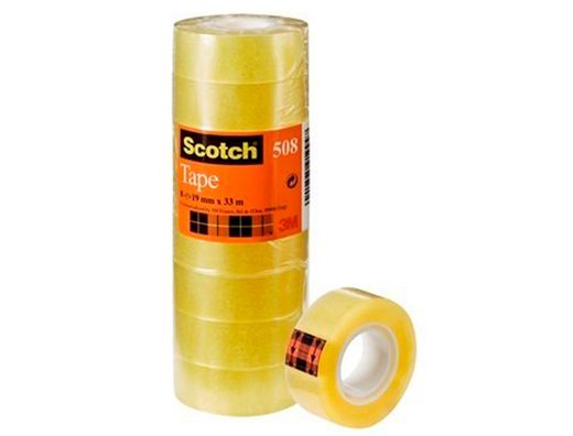 Cinta adhesiva Scotch 508 19 mm x 33 m (8 unidades)