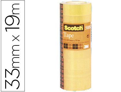 Cinta adhesiva Scotch 508 19 mm x 33 m (8 unidades)