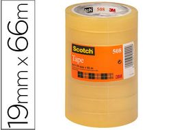 Cinta adhesiva Scotch 508 19 mm x 66 m (8 unidades)