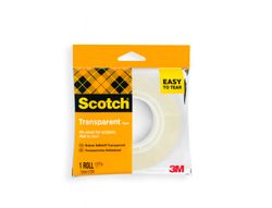 Cinta adhesiva scotch 508 transparente 33x19 mm facil de cortar encelofada individual
