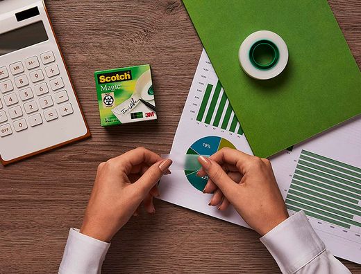 Cinta adhesiva Scotch Magic 810 invisible 19 mm x 33 m. (8 rollos)