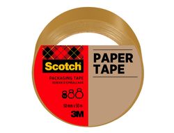 Cinta adhesiva scotch papel color marron para envios postales 50 mt x 50 mm
