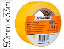 Cinta adhesiva tarifold para marcaje y señalizacion de suelo 33 mt x 50 mm color amarillo
