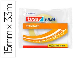 Cinta adhesiva Tesa bolsa individual 15mm x 33m (1 rollo)