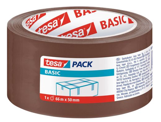 Cinta Adhesiva Tesa Marron Basic 66 Mt X 50 mm para Embalaje