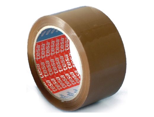 Cinta Adhesiva Tesa Pvc Color Marron 66Mtsx50Mm para Embalaje