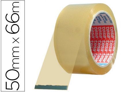 Cinta Adhesiva Tesa Pvc Color Transparente 66Mtsx50Mm para Embalaje
