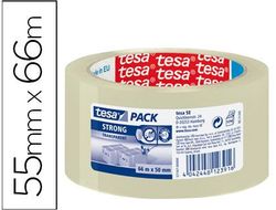 Cinta Adhesiva Tesa Transparente Strong 66 Mt X 50 mm para Embalaje Bajo Ruido