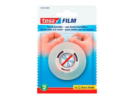 Cinta Adhesiva Tesafilm Sin Tijeras 25 M X 19 Mm