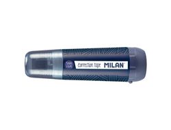 Cinta correctora milan 5 mm x 6 m coleccion 430 since 1918 azul marino blister de 1 unidad + 1 recambio