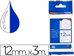 Cinta de tela para rotuladoras azul sobre blanco TZ-FA3 Brother
