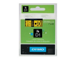 Cinta Dymo 1000 Negro-Amarillo 24 mm X 7 M D1