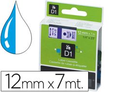 Cinta Dymo D1 12mm x 7 m Azul sobre Blanco