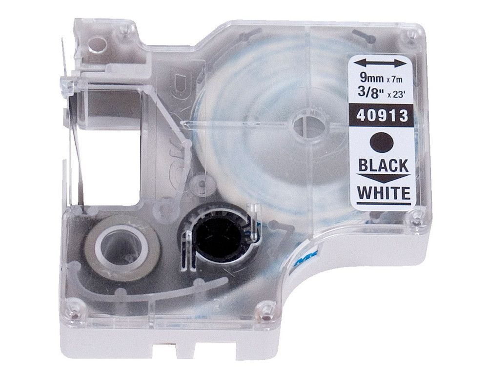 Cinta Dymo D1 9mm x 7 m Negro sobre Blanco